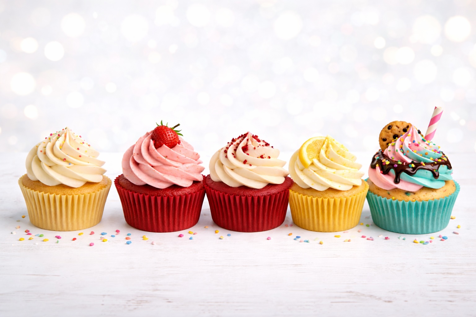 Freshly baked cupcakes from The Cupcake Cottage